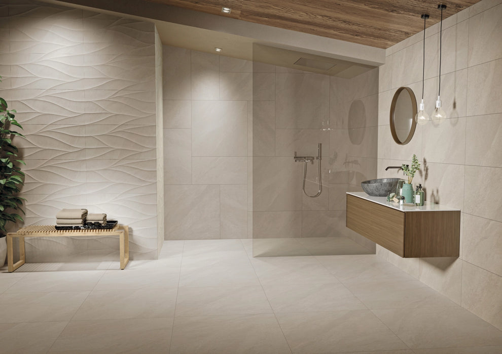 Armonie Ceramiche, Hurricane - 447045 - White, Naturale, 33.3x100cm, 10.00mm, Rett.