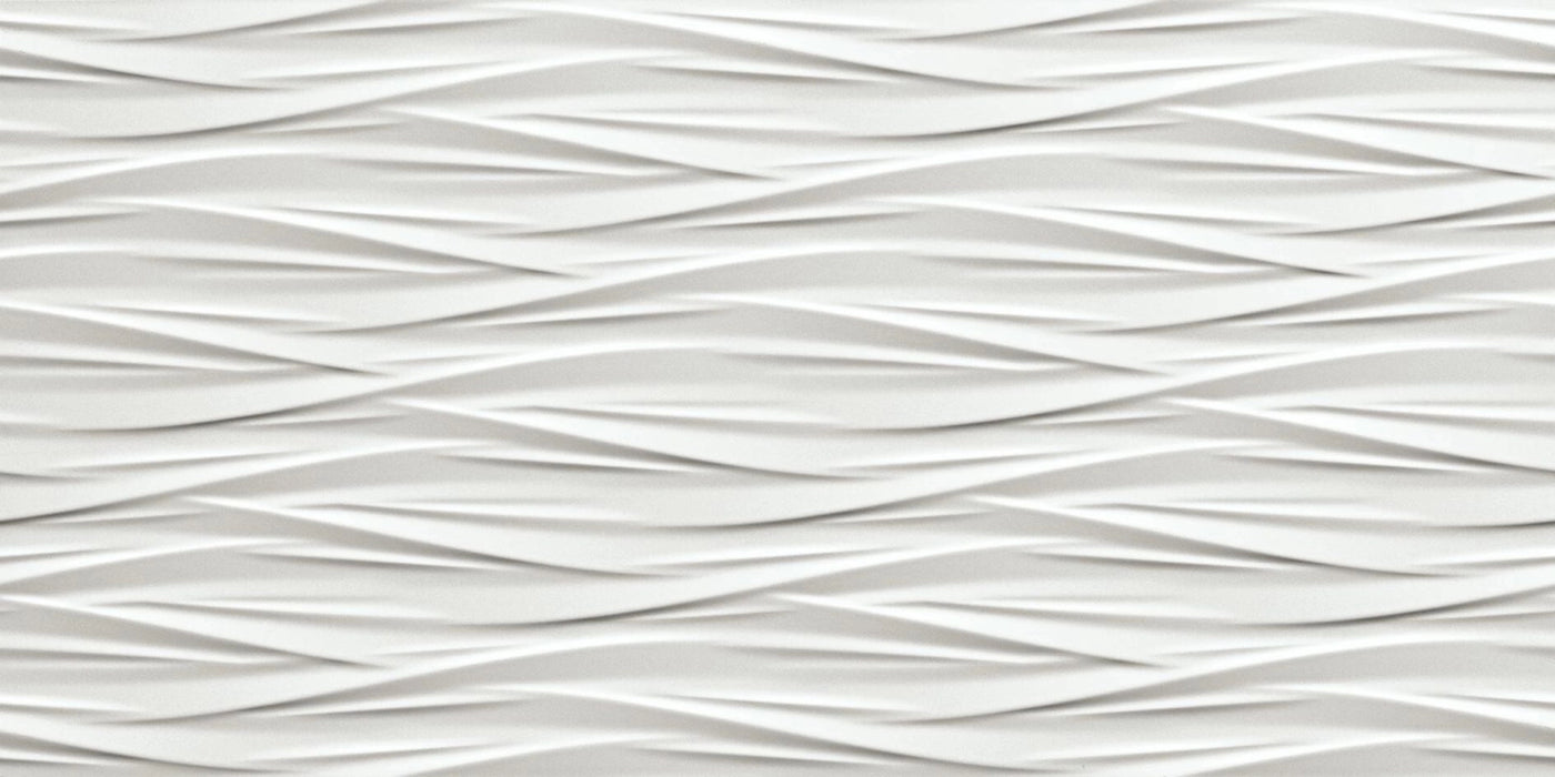 Atlas Concorde, 3d Wall Design - 8DMW - Sinuous 3d Wind White, Matt, 40x80cm, 9.00mm