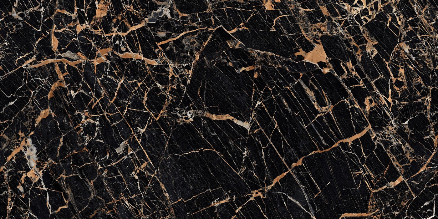 Versace Tiles, Maximvs - G67604 - Black & Gold, Naturale, 60x120cm, 10.00mm, Rett.