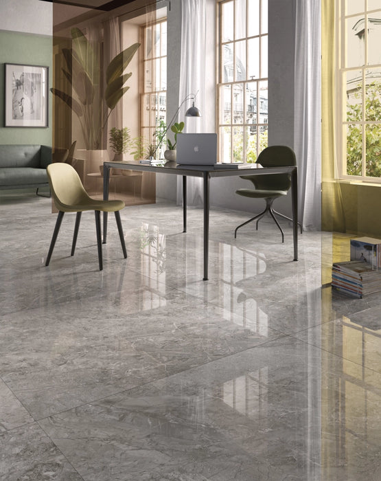 Pastorelli Ceramiche, Sunshine - P009677J - Su Breccia Grey, Shine, 30x60cm, 8.50mm, Rett.