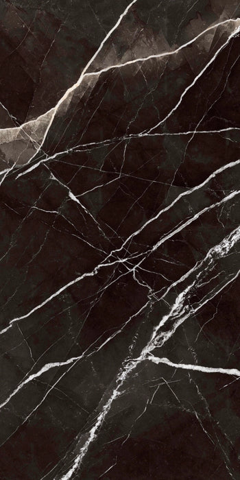 Marazzi, Grande_marble Look - MEQ0 - Calacatta Black, Lux, 160x320cm, 6.00mm, Rett.