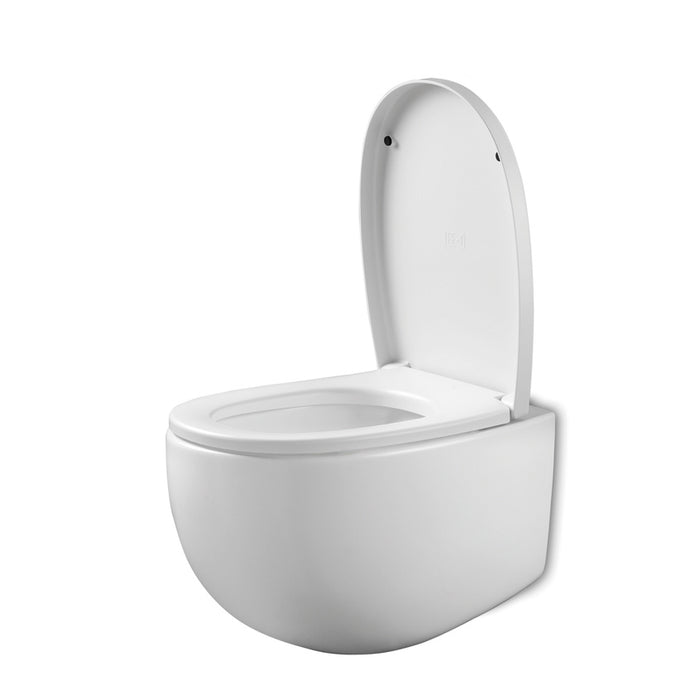 JEE-O toilet randloos met soft close en quick release zitting Mat zwart - 007-1003