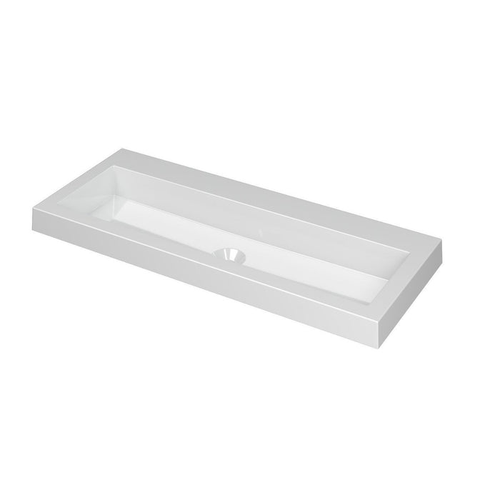 Ink Dock Wastafel Quartz zonder kraangat - Quartz zwart - 100x40cm - 3415220