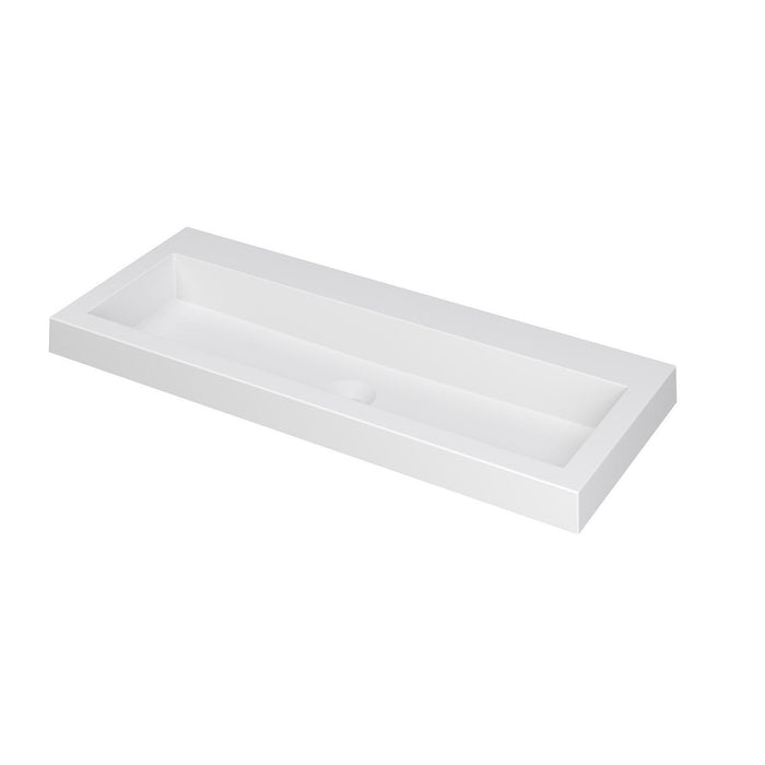 Ink Dock Wastafel Quartz zonder kraangat - Quartz zwart - 100x40cm - 3415220