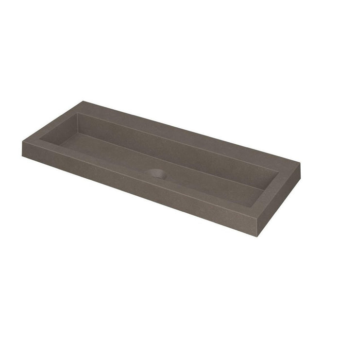 Ink Dock Wastafel Polystone zonder kraangat - Glans Wit - 100x40 cm - 3415020