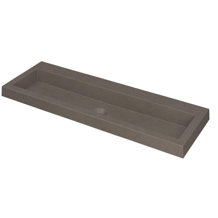 Ink Dock Wastafel Quartz zonder kraangat - Quartz Beton - 120x40 cm