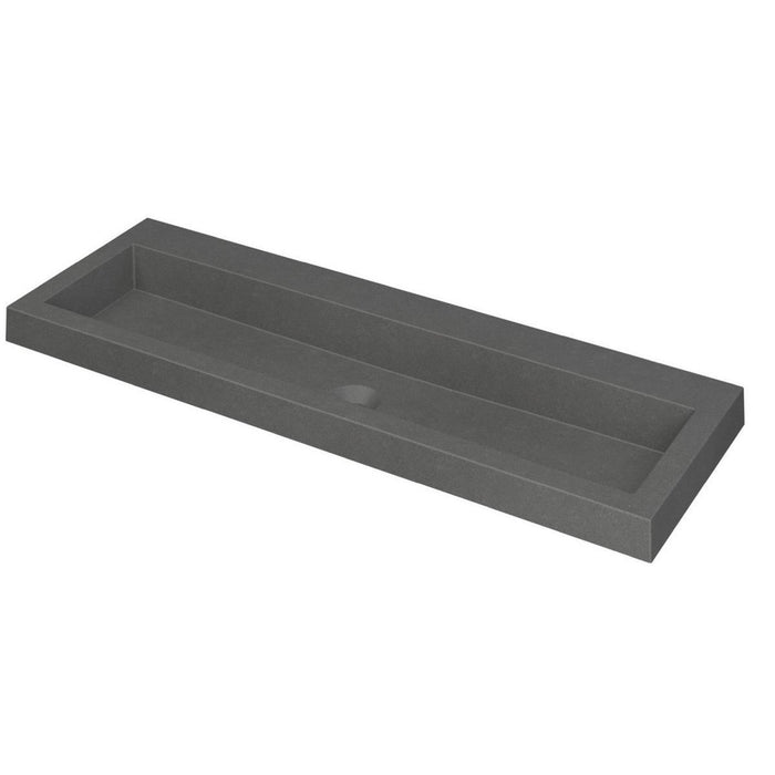 Ink Dock Wastafel Polystone zonder kraangat - Glans Wit - 120x40 cm - 3415030