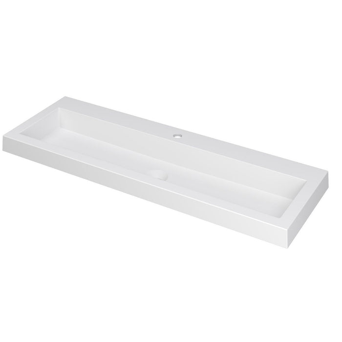 Ink Dock Wastafel Quartz met 1 kraangat - Quartz grijs - 120x40 cm - 3415131