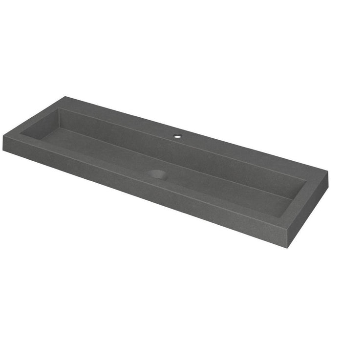 Ink Dock Wastafel Quartz met 1 kraangat - Quartz grijs - 120x40 cm - 3415131