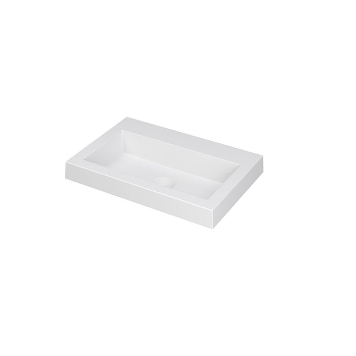 Ink Dock Wastafel Quartz zonder kraangat - Quartz Beton - 60x40 cm