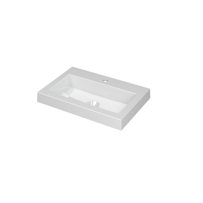 Ink Dock Wastafel Quartz met 1 kraangat - Quartz grijs - 60x40cm - 3415101