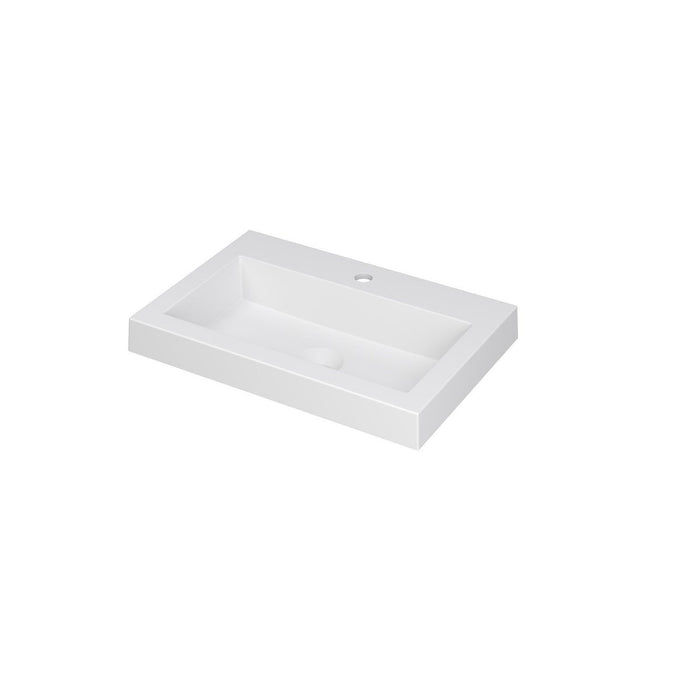 Ink Dock Wastafel Quartz met 1 kraangat - Quartz zwart - 60x40cm - 3415201