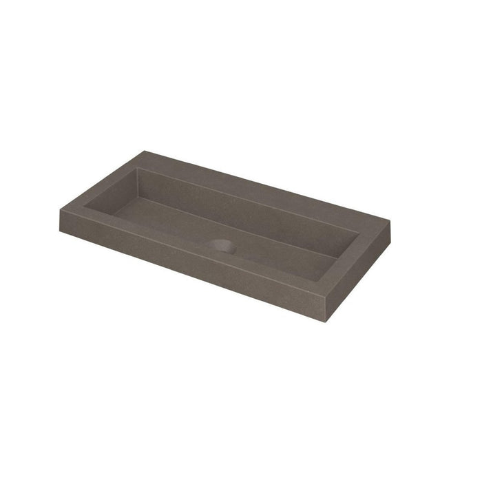 Ink Dock Wastafel Polystone zonder kraangat - Mat Wit - 80x40 cm - 3415310