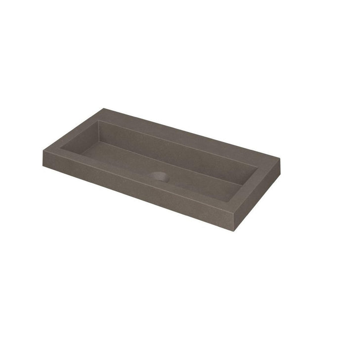 Ink Dock Wastafel Polystone zonder kraangat - Glans Wit - 80x40 cm - 3415010