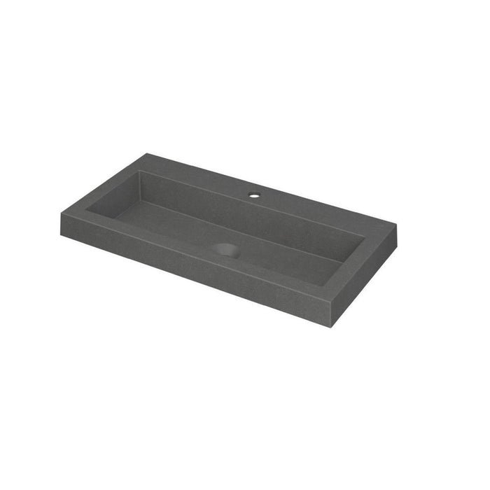 Ink Dock Wastafel Polystone met 1 kraangat - Glans Wit - 80x40 cm - 3415011