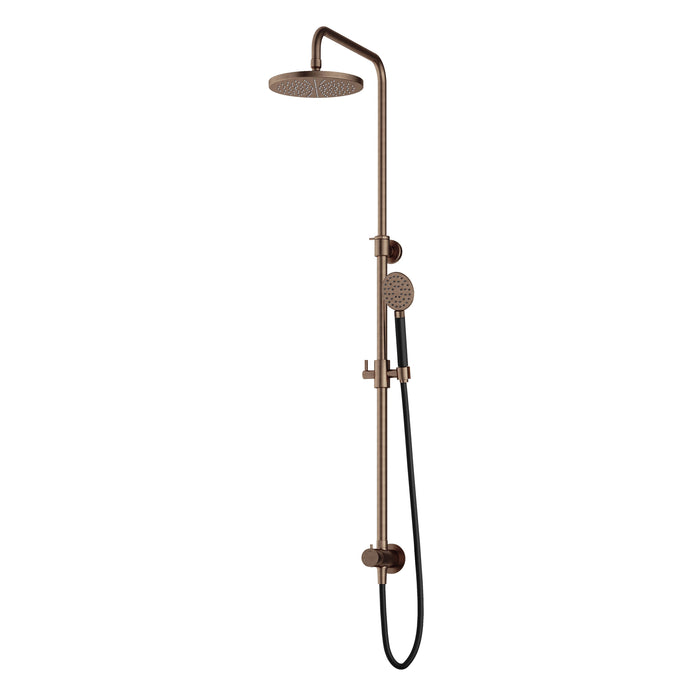 Hotbath Cobber M438 stortdoucheset, hoofddouche 20cm - doucheslang met ronde handdouche - Zwart Chroom