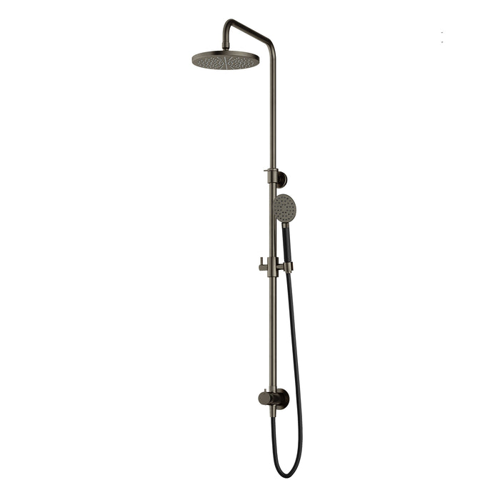 Hotbath Cobber M438 stortdoucheset, hoofddouche 20cm - doucheslang met ronde handdouche - Geborsteld Messing