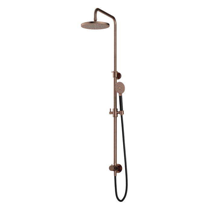 Hotbath Cobber M438 stortdoucheset, hoofddouche 20cm - doucheslang met ronde handdouche - Zwart Chroom