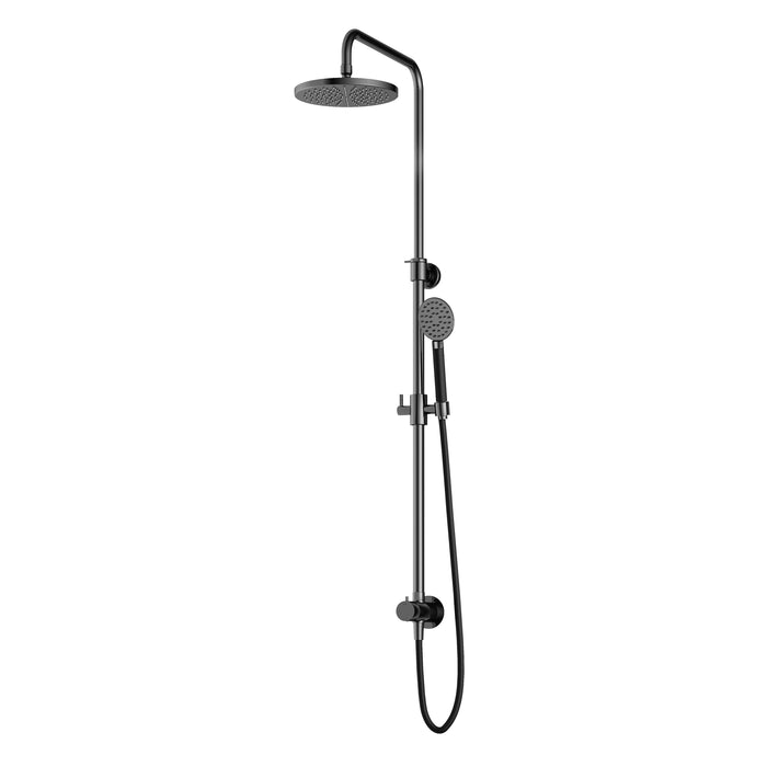 Hotbath Cobber M438 stortdoucheset, hoofddouche 20cm - doucheslang met ronde handdouche - Zwart Chroom