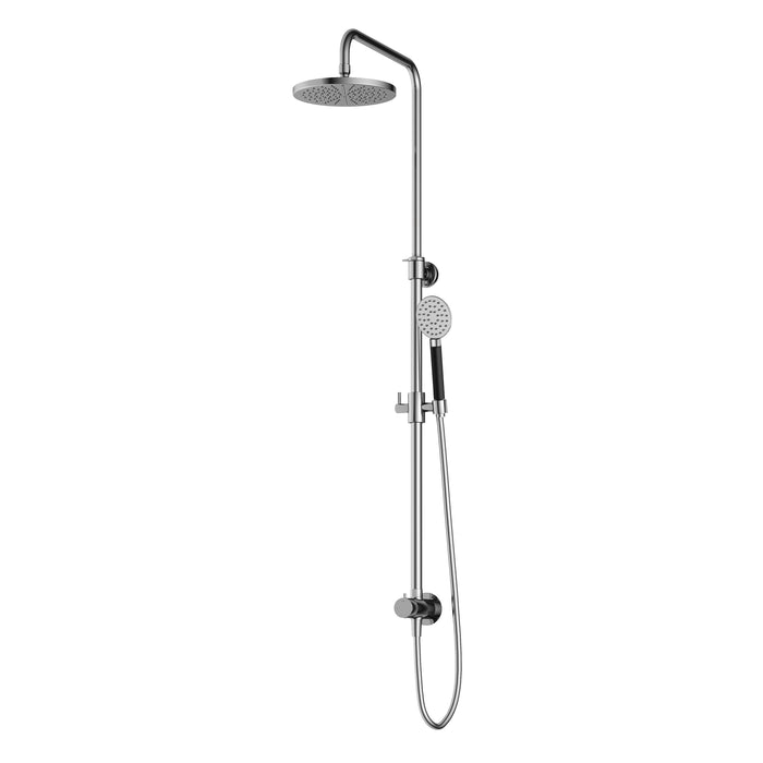 Hotbath Cobber M438 stortdoucheset, hoofddouche 20cm - doucheslang met ronde handdouche - Mat Zwart