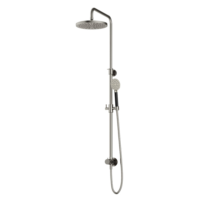 Hotbath Cobber M438 stortdoucheset, hoofddouche 30cm - doucheslang met ronde handdouche - Geborsteld Messing